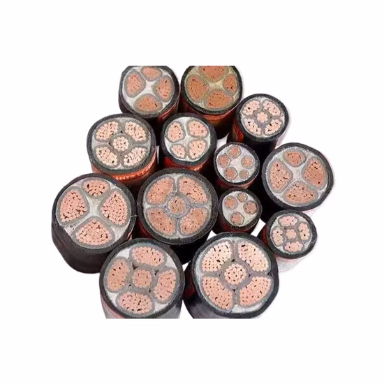 Fils de cuivre de type N2xseyby/ Na2xseyby à trois noyaux blindés et câble d'alimentation XLPE à gaine PVC